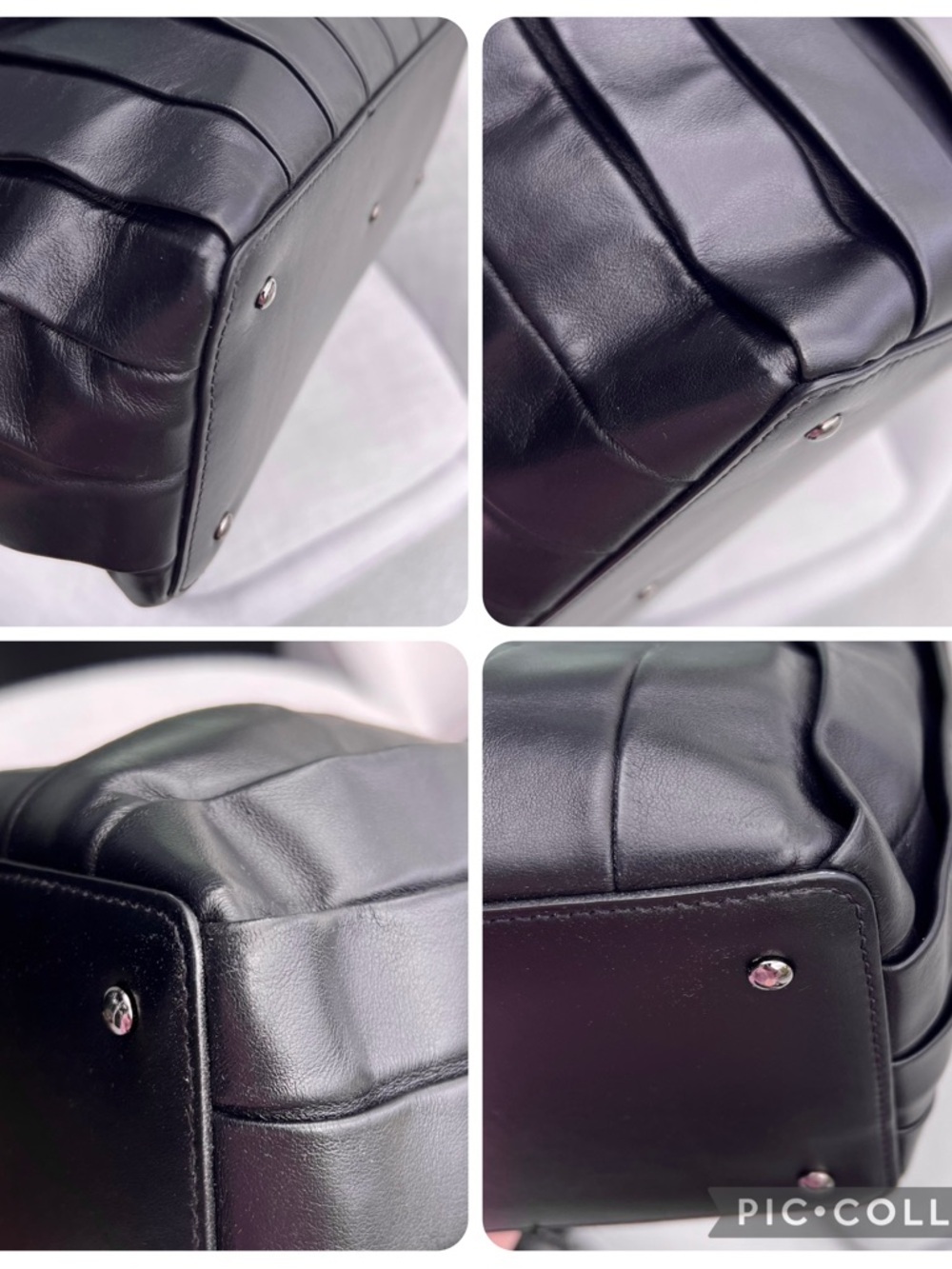 Valentino Garavani Atelier 05 Medium Pleated Black Leather Tote Black - Picture 5 of 11